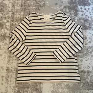 Sezane mariner shirt black and ivory size small worn once